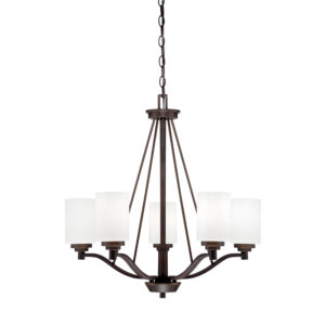 Millennium Lighting 3155-RBZ Durham Five Light Chandelier Rubbed Bronze finish