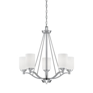Millennium Lighting 3155-SN Durham Five Light Chandelier Satin Nickel finish