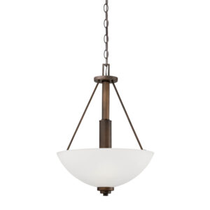 Millennium Lighting 3163-RBZ Durham Three Light Pendant Rubbed Bronze finish