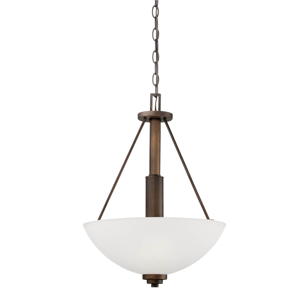 Millennium Lighting 3163-RBZ Durham Three Light Pendant Rubbed Bronze finish
