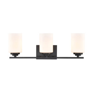 Millennium Lighting 3183-MB Durham Three Light Vanity Matte Black finish
