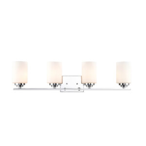 Millennium Lighting 3184-CH Durham Four Light Vanity Chrome finish