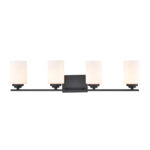 Millennium Lighting 3184-MB Durham Four Light Vanity Matte Black finish