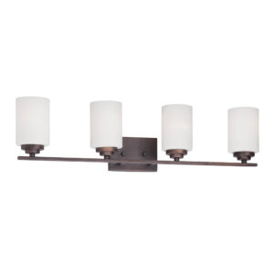Millennium Lighting 3184-RBZ Durham Four Light Vanity Rubbed Bronze finish
