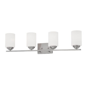 Millennium Lighting 3184-SN Durham Four Light Vanity Satin Nickel finish