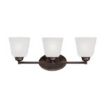 Millennium Lighting 3223-RBZ Franklin Three Light Vanity Rubbed Bronze finish