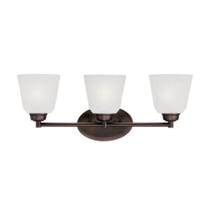 Millennium Lighting 3223-RBZ Franklin Three Light Vanity Rubbed Bronze finish