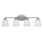 Millennium Lighting 3224-BPW Franklin Four Light Vanity Brushed Pewter finish