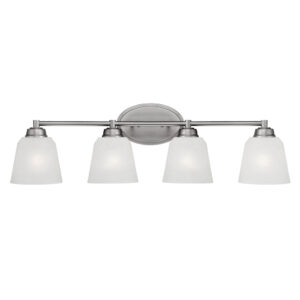 Millennium Lighting 3224-BPW Franklin Four Light Vanity Brushed Pewter finish