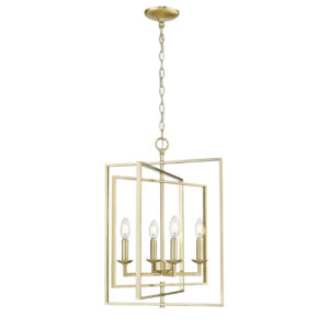 Millennium Lighting 3231-MG Nellis Four Light Folding Pendant Modern Gold finish