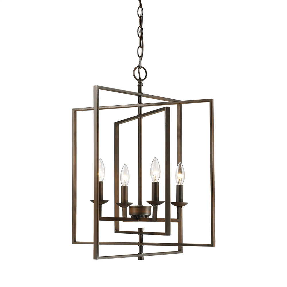 Millennium Lighting 3231-RBZ Nellis Four Light Folding Pendant Rubbed Bronze finish