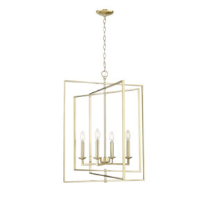 Millennium Lighting 3232-MG Nellis Four Light Folding Pendant Modern Gold finish