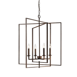 Millennium Lighting 3232-RBZ Nellis Four Light Folding Pendant Rubbed Bronze finish