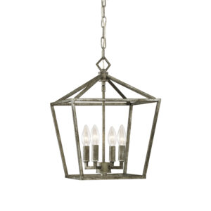 Millennium Lighting 3234-AS Four Light Lantern Antique Silver finish