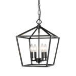 Millennium Lighting 3234-MB Four Light Lantern Matte Black finish