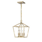 Millennium Lighting 3234-MG Four Light Lantern Modern Gold finish