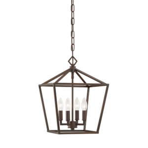Millennium Lighting 3234-RBZ Four Light Lantern Rubbed Bronze finish