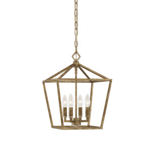 Millennium Lighting 3234-VG Four Light Lantern Vintage Gold finish