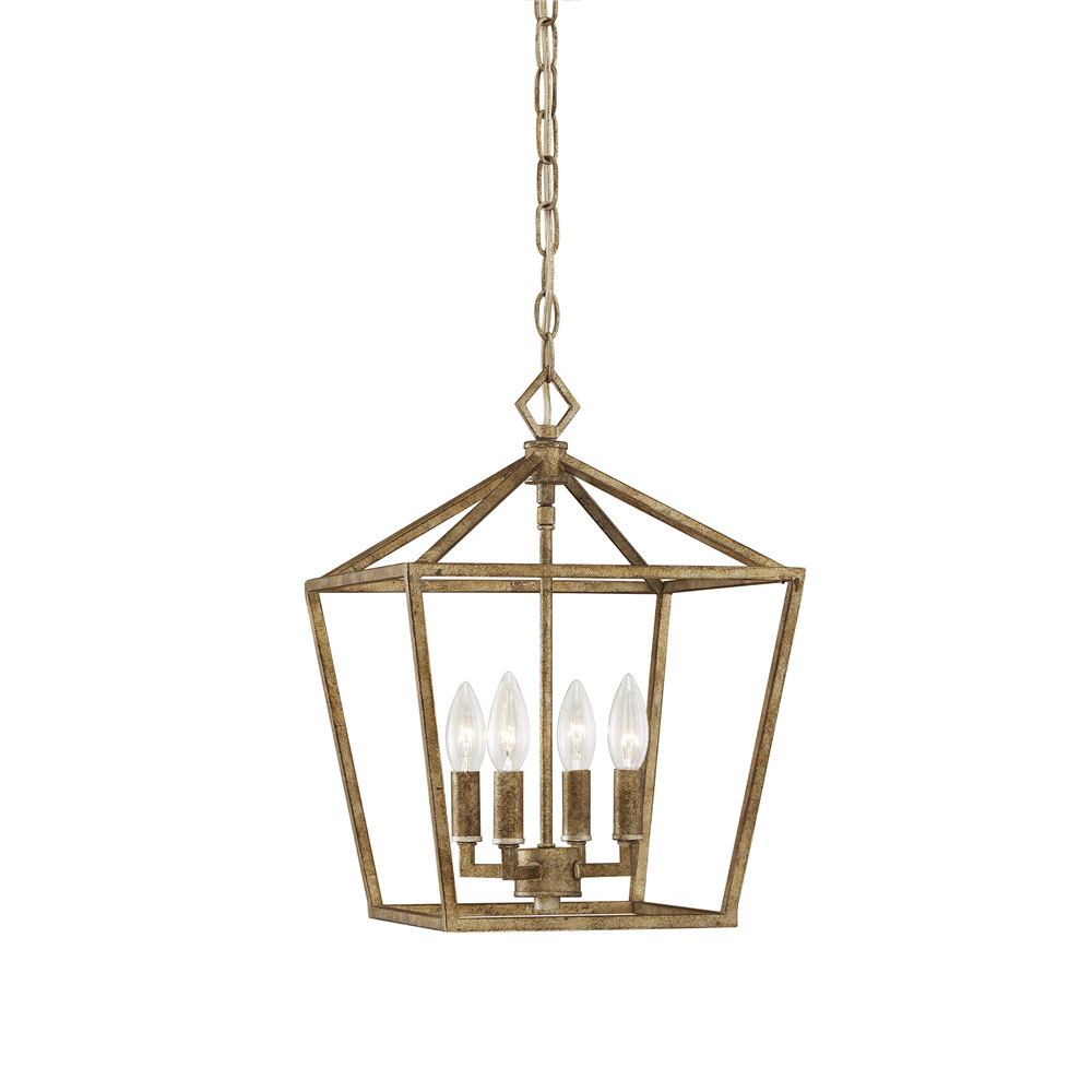 Millennium Lighting 3234-VG Four Light Lantern Vintage Gold finish