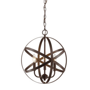 Millennium Lighting 3235-RBZ Three Light Lantern Rubbed Bronze finish
