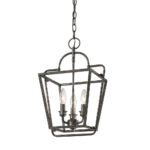 Millennium Lighting 3236-AS Three Light Dual Mount Lantern / Flush Mount Antique Silver finish