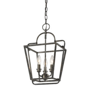 Millennium Lighting 3236-AS Three Light Dual Mount Lantern / Flush Mount Antique Silver finish