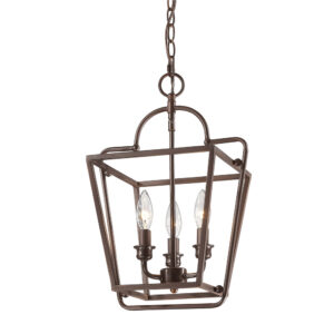 Millennium Lighting 3236-RBZ Three Light Dual Mount Lantern / Flush Mount Rubbed Bronze finish