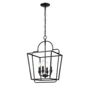 Millennium Lighting 3237-MB Four Light Lantern Matte Black finish