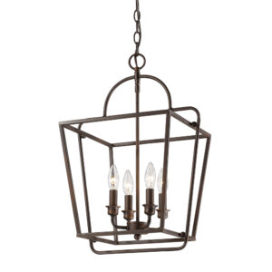 Millennium Lighting 3237-RBZ Four Light Lantern Rubbed Bronze finish