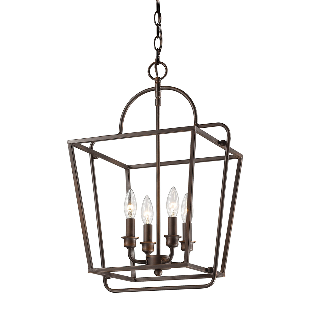 Millennium Lighting 3237-RBZ Four Light Lantern Rubbed Bronze finish