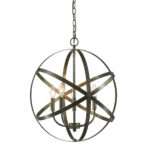Millennium Lighting 3239-AS Five Light Lantern Antique Silver finish