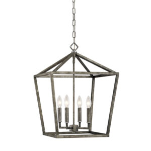 Millennium Lighting 3244-AS Four Light Lantern Antique Silver finish