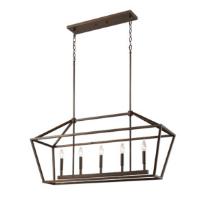 Millennium Lighting 3245-RBZ Five Light Island Rubbed Bronze finish