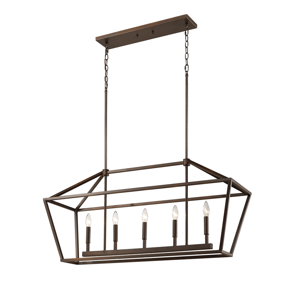 Millennium Lighting 3245-RBZ Five Light Island Rubbed Bronze finish