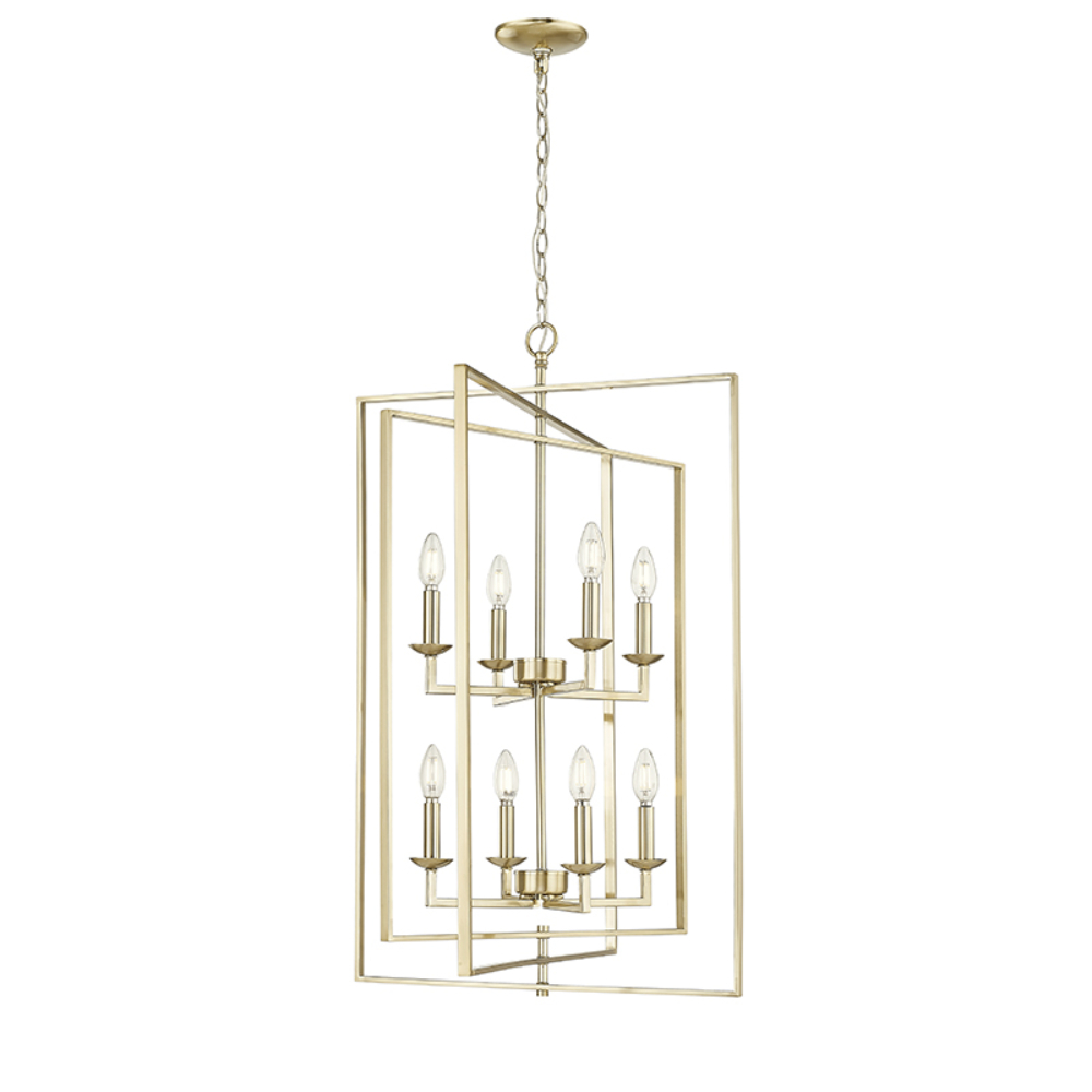 Millennium Lighting 3248-MG Nellis Eight Light Folding Pendant Modern Gold finish