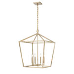 Millennium Lighting 3254-MG Four Light Lantern Modern Gold finish