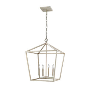 Millennium Lighting 3254-VW Four Light Lantern Vintage White finish