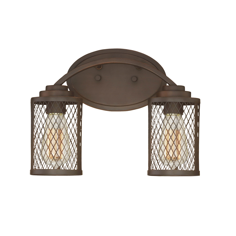 Millennium Lighting 3272-RBZ Akron Two Light Vanity Rubbed Bronze finish