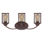 Millennium Lighting 3273-RBZ Akron Three Light Vanity Rubbed Bronze finish