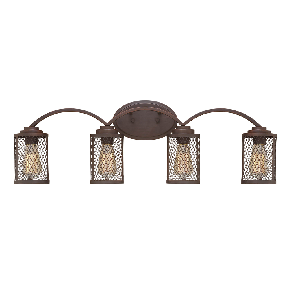 Millennium Lighting 3274-RBZ Akron Four Light Vanity Rubbed Bronze finish