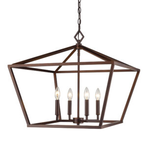 Millennium Lighting 3294-RBZ Four Light Lantern Rubbed Bronze finish