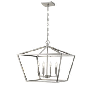 Millennium Lighting 3294-SN Four Light Lantern Satin Nickel finish