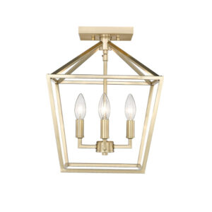 Millennium Lighting 3334-MG Four Light Semi Flush Modern Gold finish