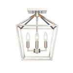 Millennium Lighting 3334-SN Four Light Semi Flush Satin Nickel finish