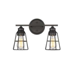 Millennium Lighting 3382-MB Two Light Vanity Matte Black finish