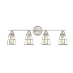 Millennium Lighting 3384-BN Four Light Vanity Brushed Nickel finish