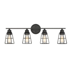 Millennium Lighting 3384-MB Four Light Vanity Matte Black finish