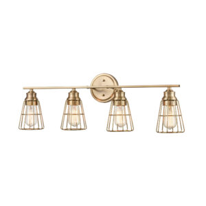 Millennium Lighting 3384-MG Four Light Vanity Modern Gold finish