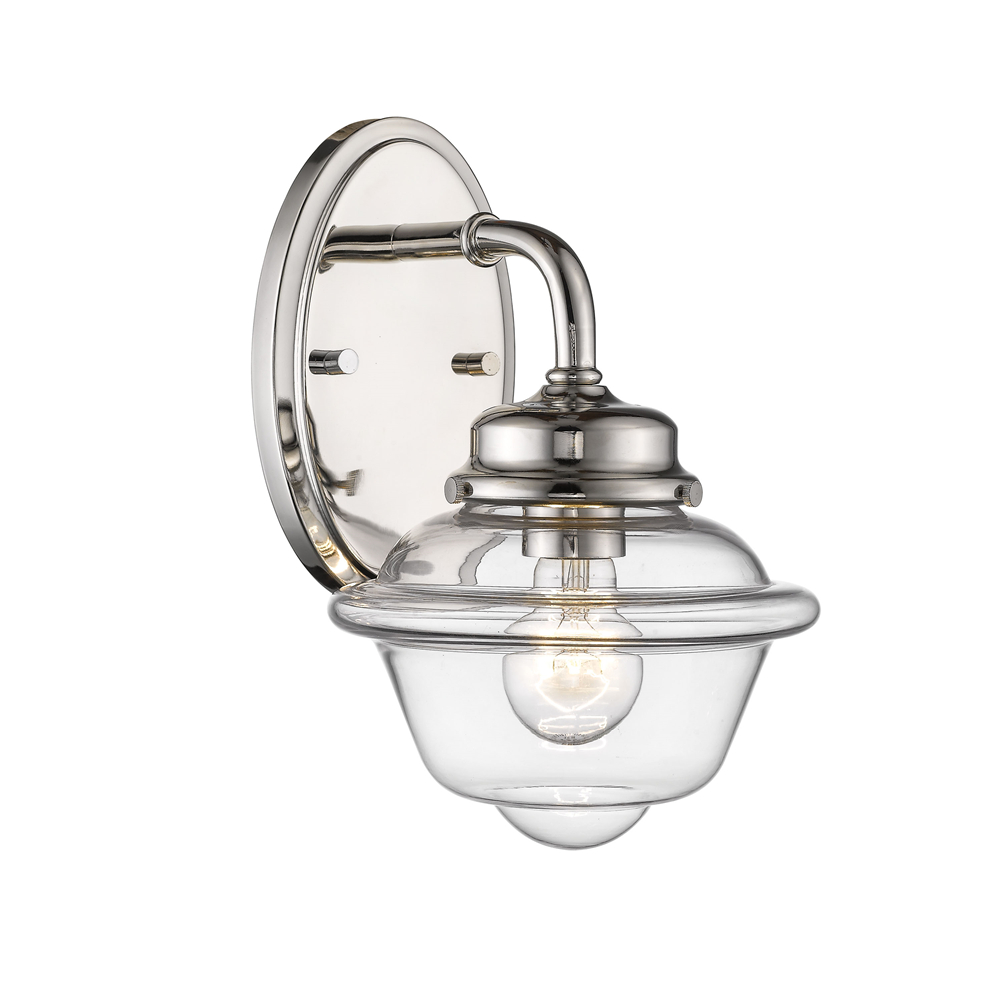 Millennium Lighting 3441-PN Neo-Industrial One Light Vanity Polished Nickel finish