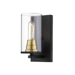 Millennium Lighting 3491-MB/HBZ Pasadena One Light Vanity Matte Black finish Heirloom Bronze finish